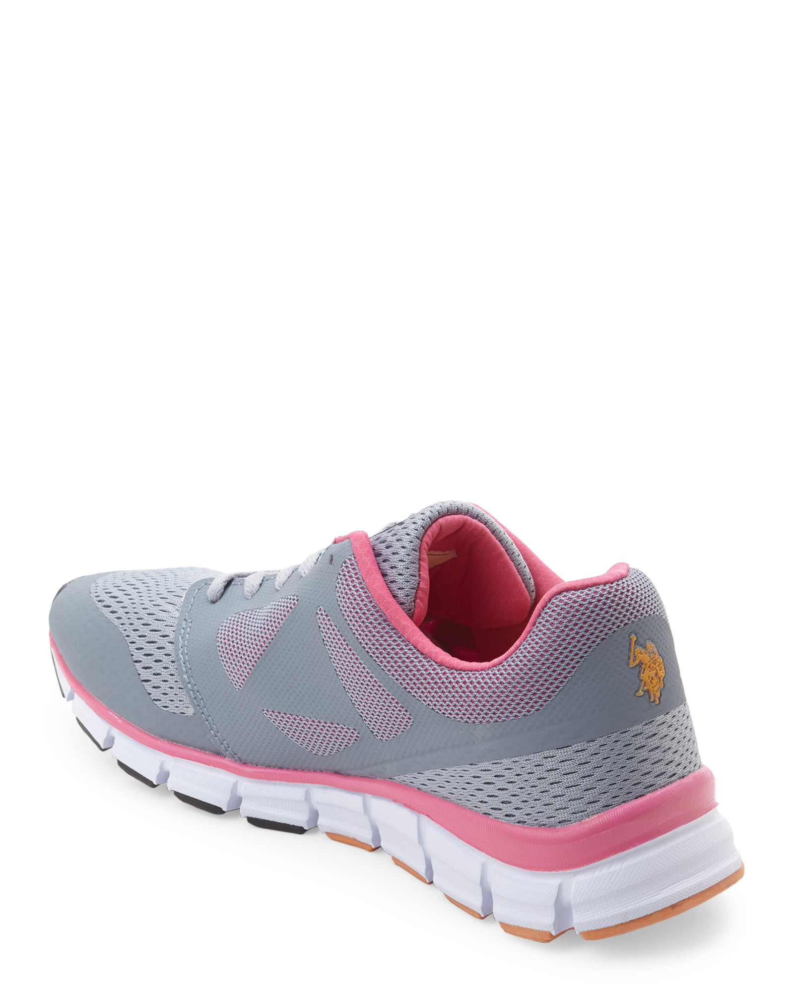 Lyst U.S. Polo Assn. Grey &amp; Hot Pink Cathy Sneakers in Gray