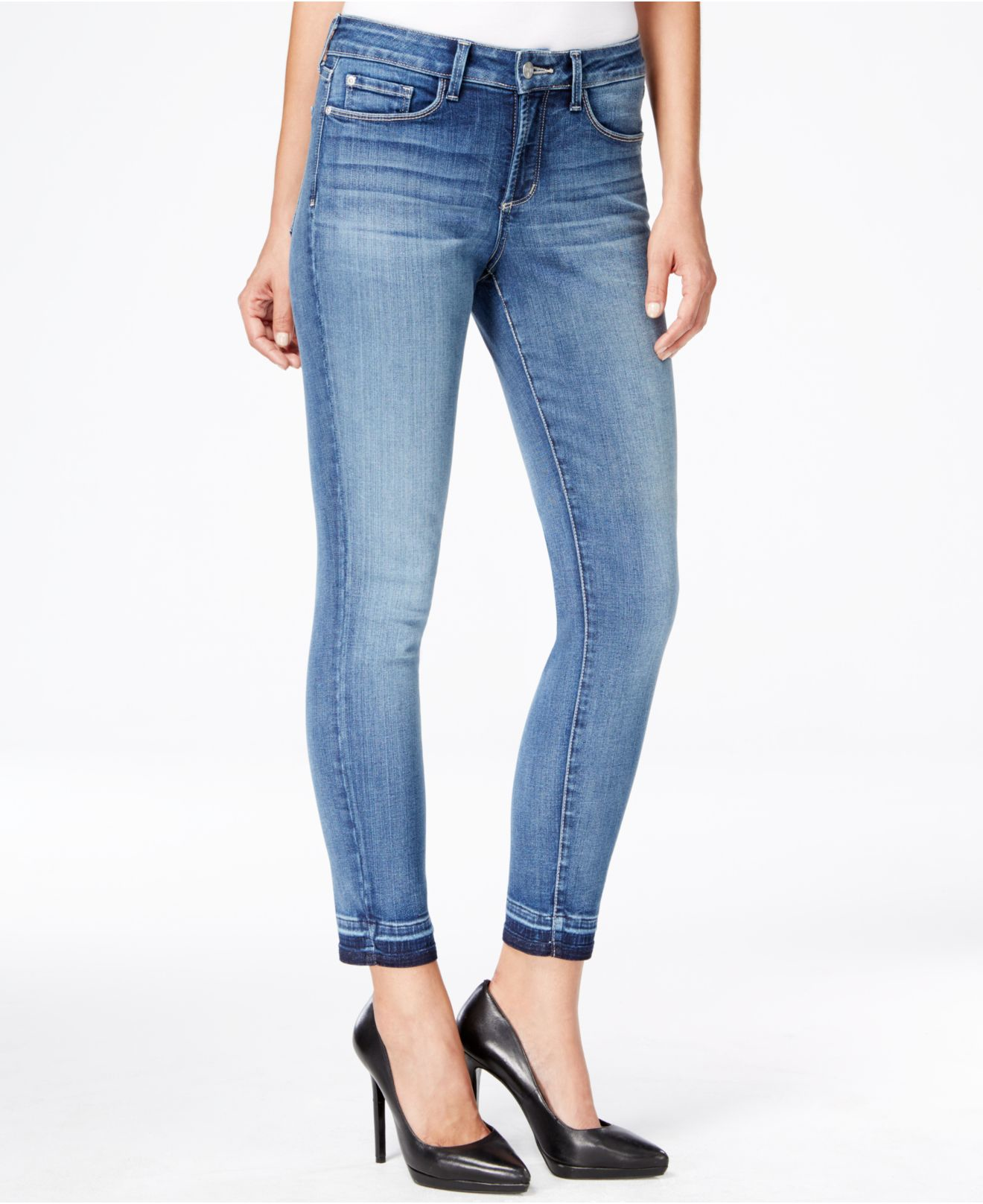 Lyst - Nydj Petite Clarissa Heyburn Wash Ankle Jeans in Blue