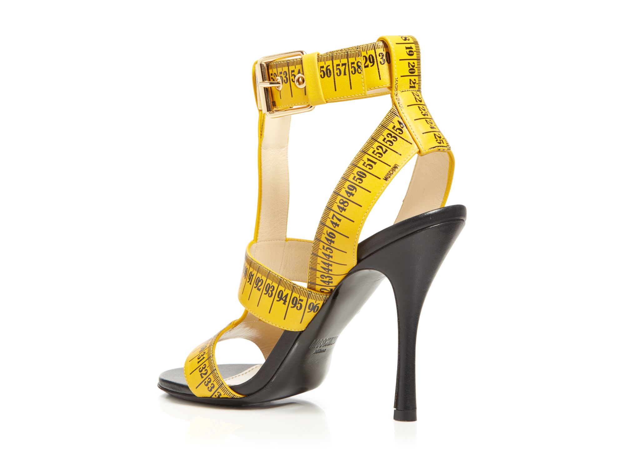 yellow t strap heels