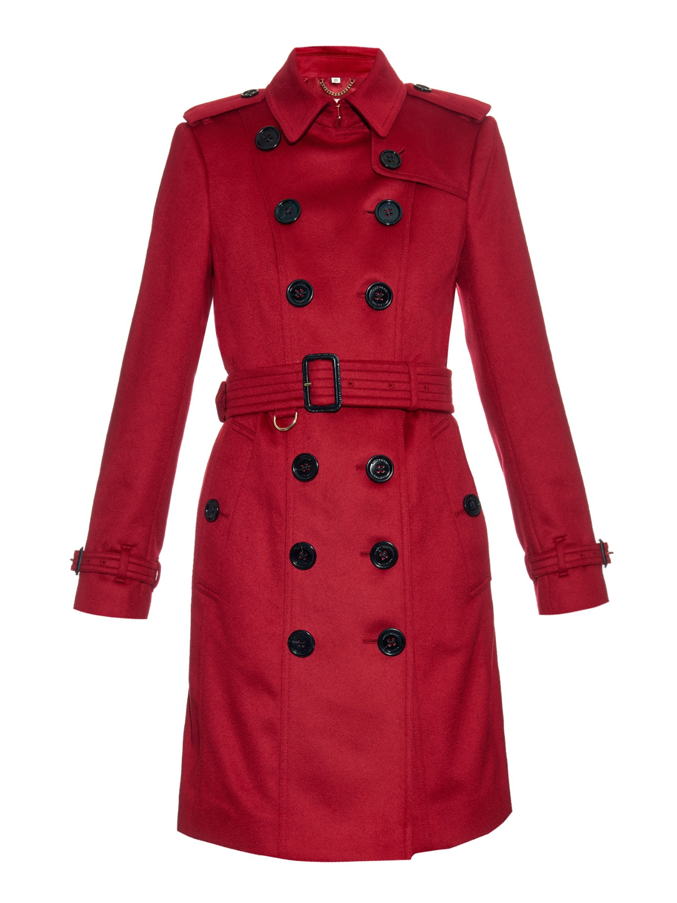 Lyst - Burberry Sandringham Long Cashmere Trench Coat in Red
