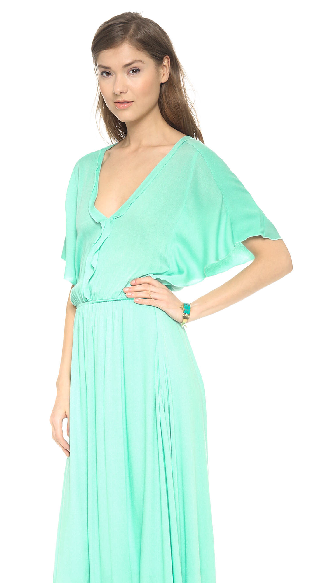 Lyst - Ella moss Stella Maxi Dress in Green