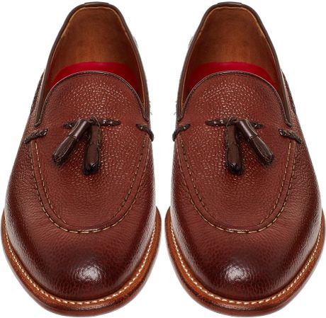 grenson bethany tasseled leather loafers