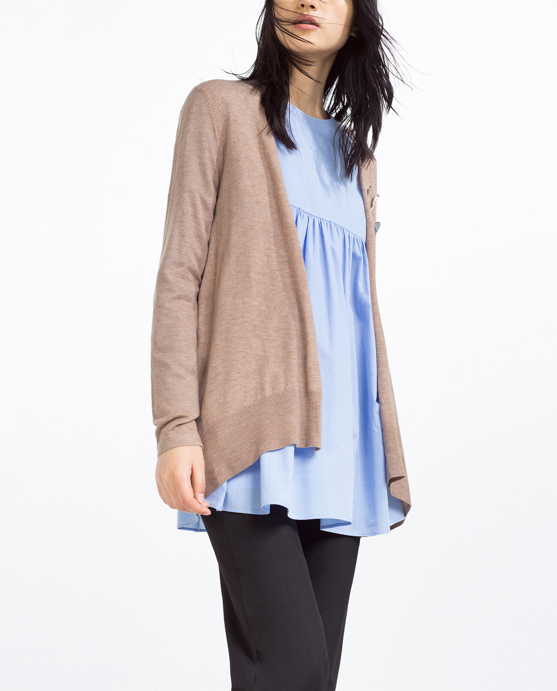 Zara Wrap Cardigan in Pink Lyst