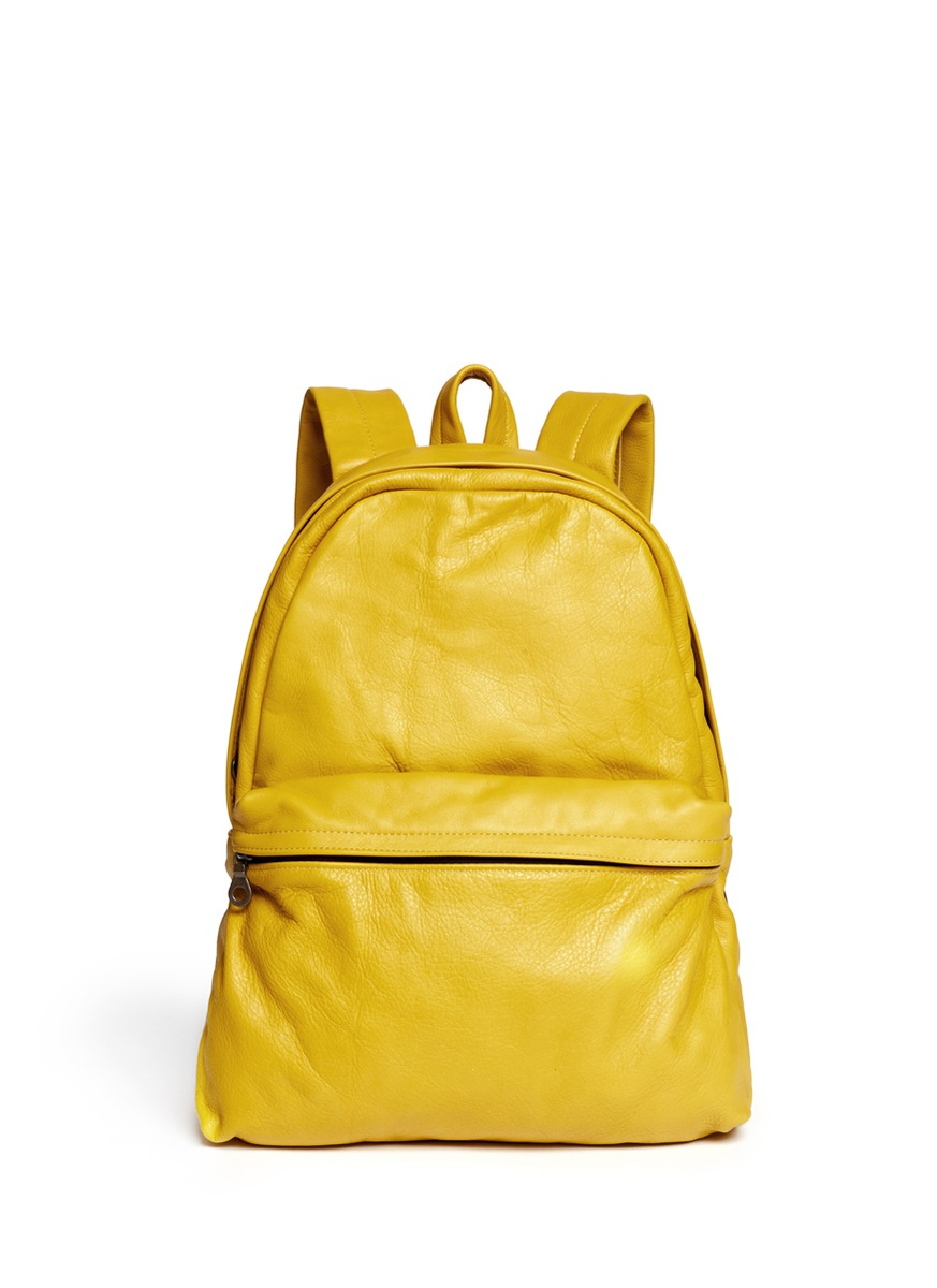 Lyst Jas Mb Leather Backpack in Yellow for Men