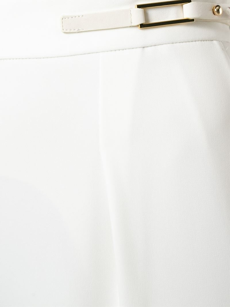 white high waisted wide leg trousers