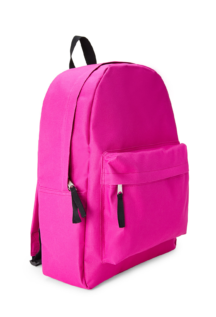 Lyst - Forever 21 Classic Zippered Canvas Backpack in Pink