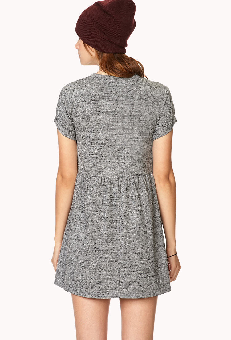 Lyst Forever 21 Heathered Babydoll Dress in Gray