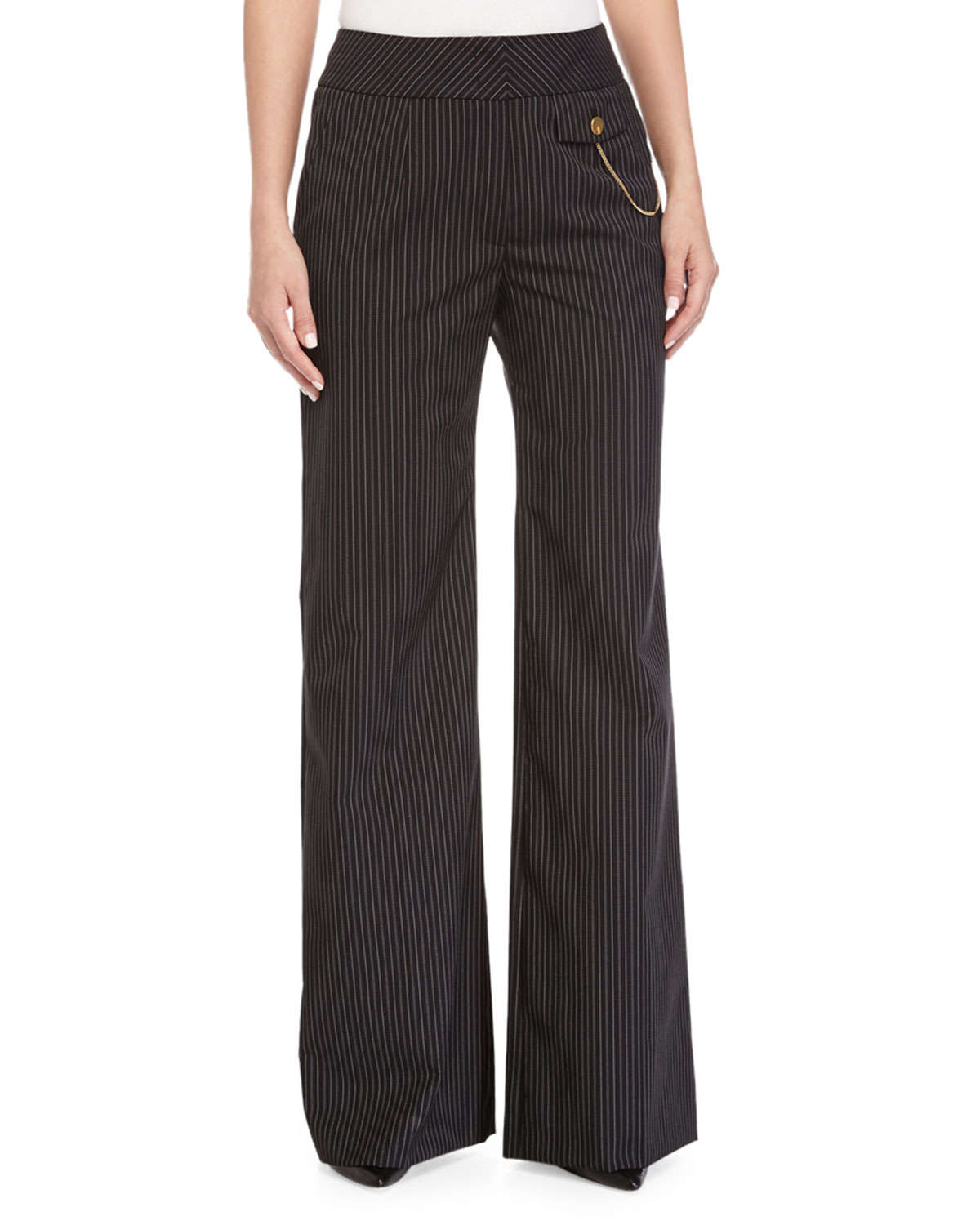 thin striped pants