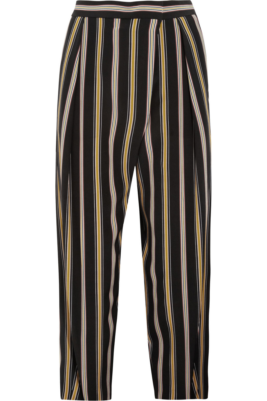 blue striped trousers