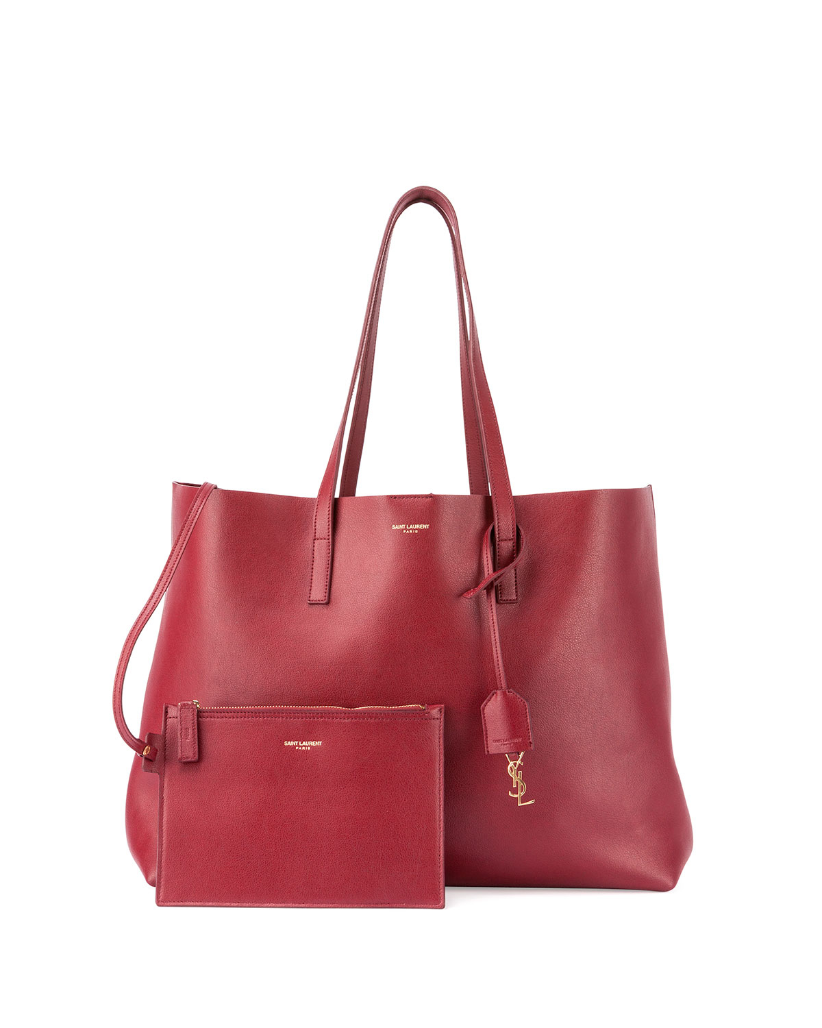 Saint laurent East-West Shopper Tote in Purple (bordeaux) | Lyst