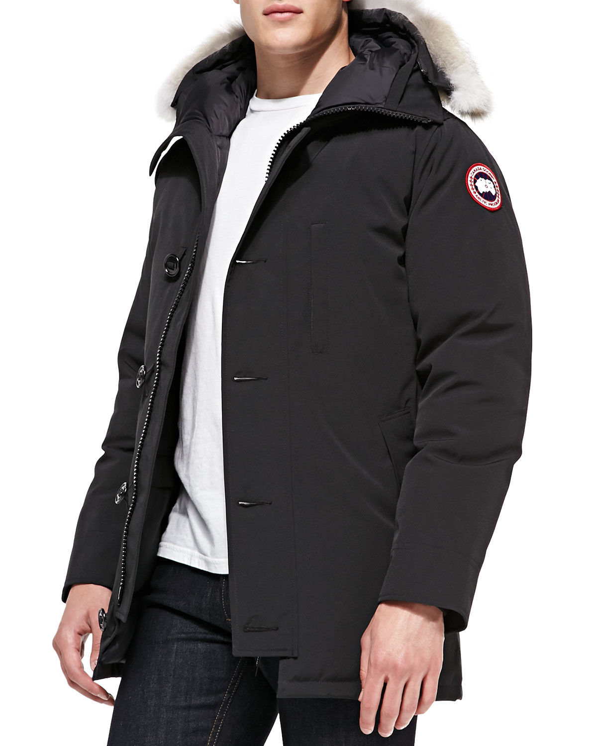 Canada Goose expedition parka sale fake - Canada goose Chateau Arctic-tech Parka With Fur Hood in Black for ...