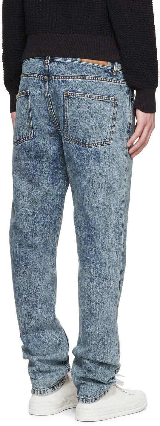 Lyst - Ami Blue Acid Wash Jeans in Blue for Men