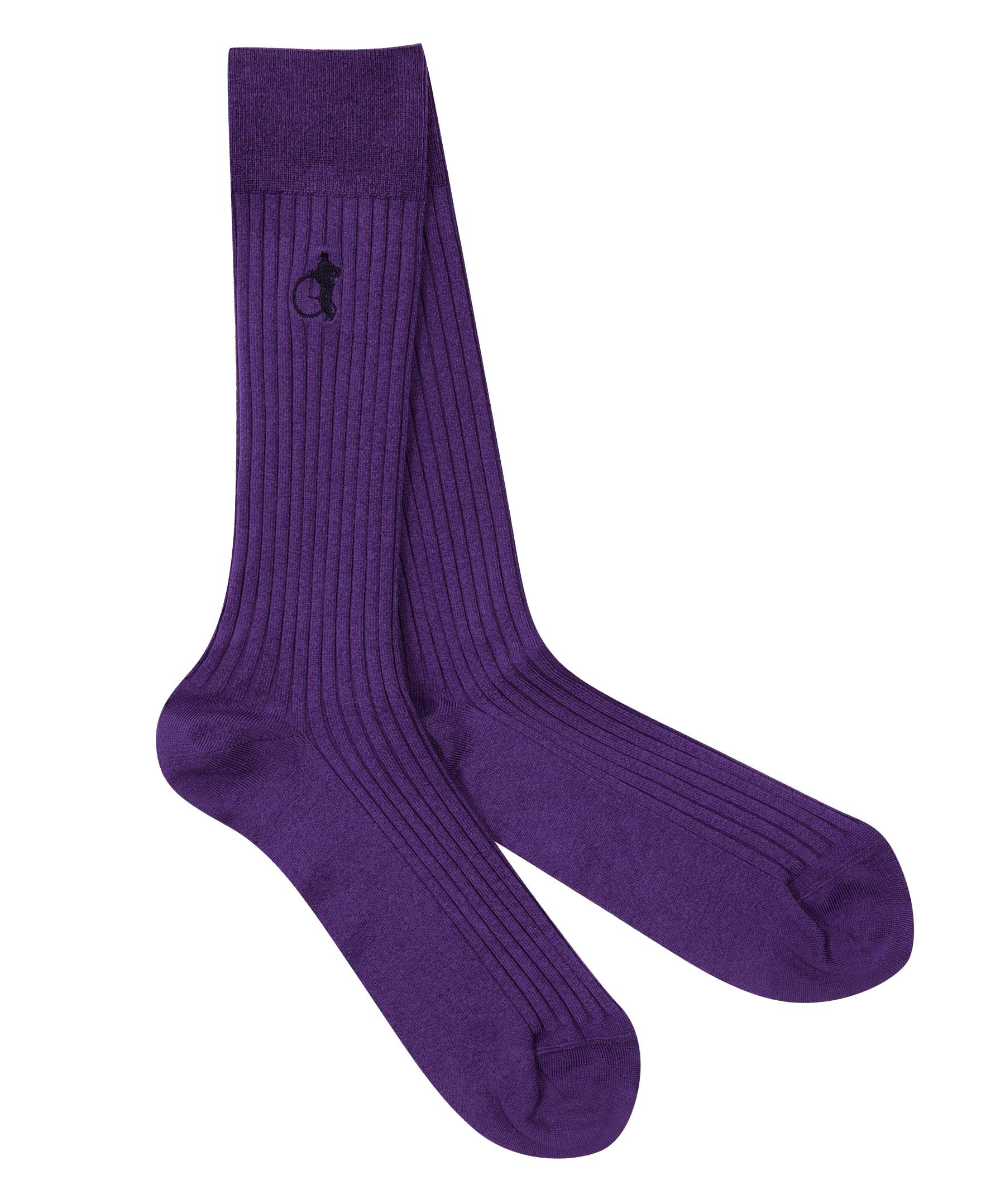London sock company Lisle Cotton Rib Sock Purple in Purple for Men Lyst