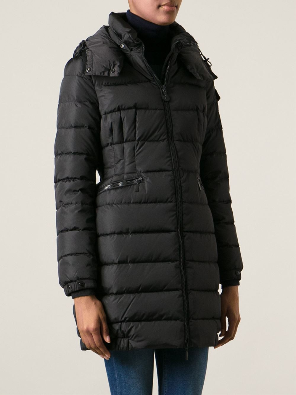 very black padded coat