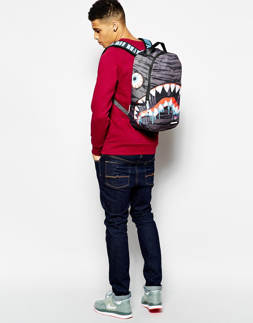 Lyst - Sprayground Shark Backpack in Blue for Men
