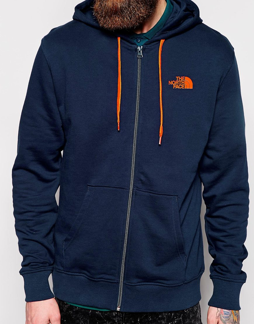 The north face Hoodie With Zip Up in Blue for Men | Lyst