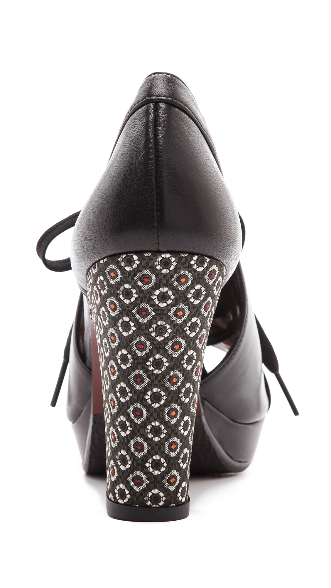 chie mihara low heel lace up boots