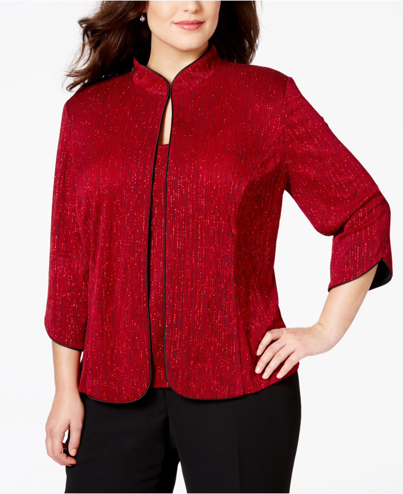 Lyst Alex Evenings Plus Size Jacket And Shell In Red 