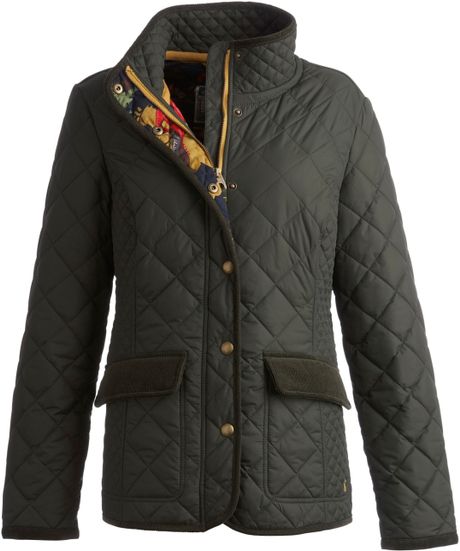 Joules Moredale Quilted Jacket in Green (Everglade) | Lyst