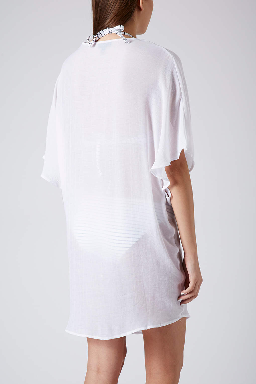 Lyst White Twisted Knot Front Tunic in White