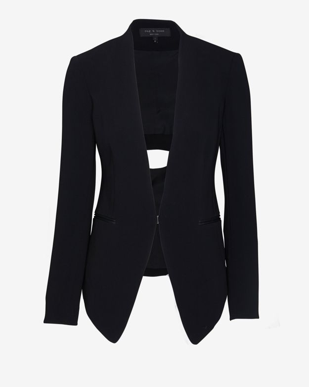 Rag & bone Teresa Cut Out Back Blazer Black in Black | Lyst