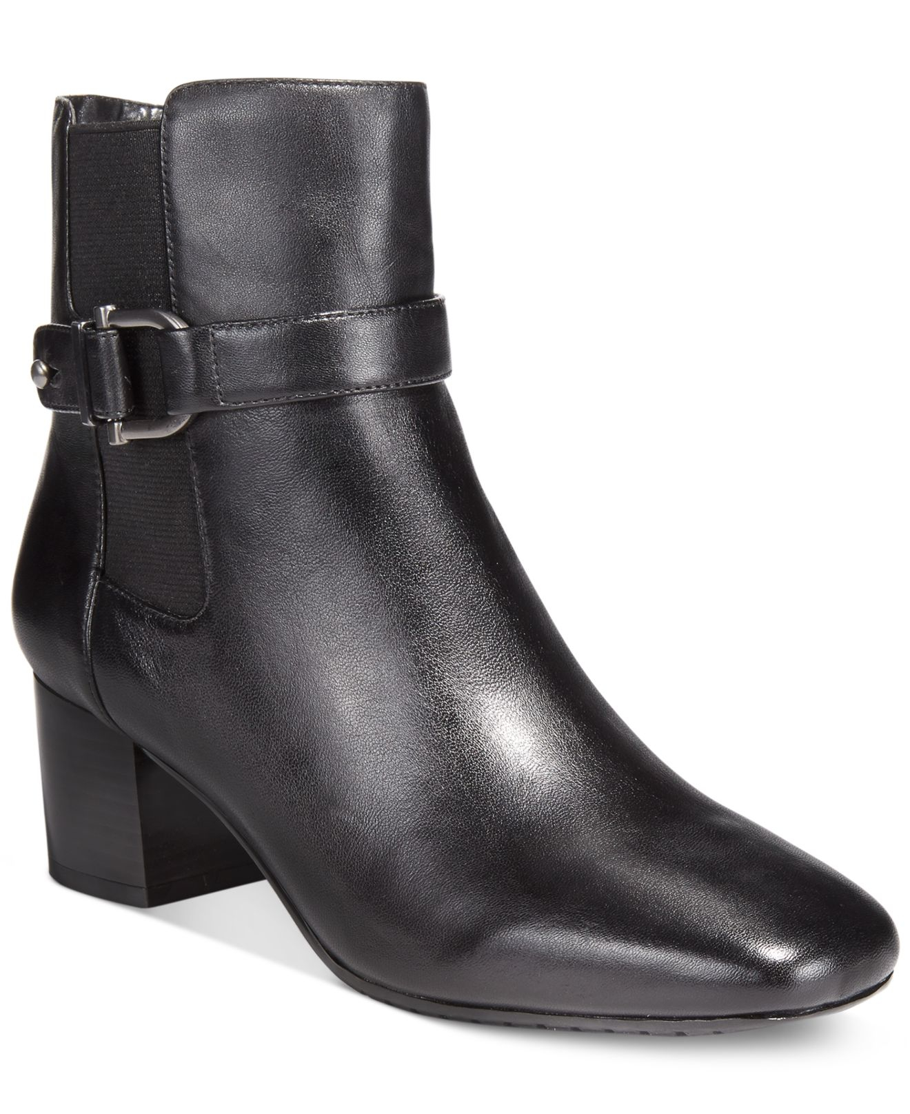 bandolino black leather riding boots