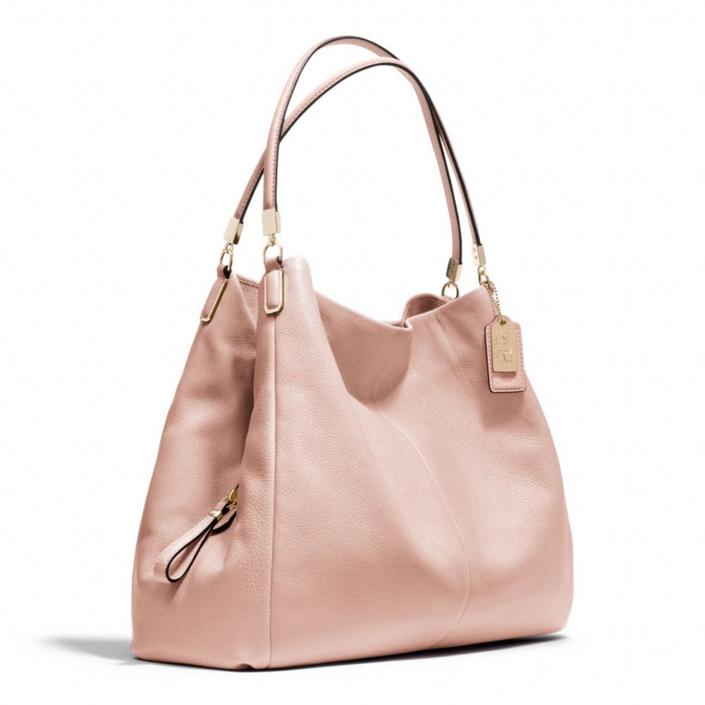 Lyst - Coach Madison Phoebe Shoulder Bag in Leather in Pink