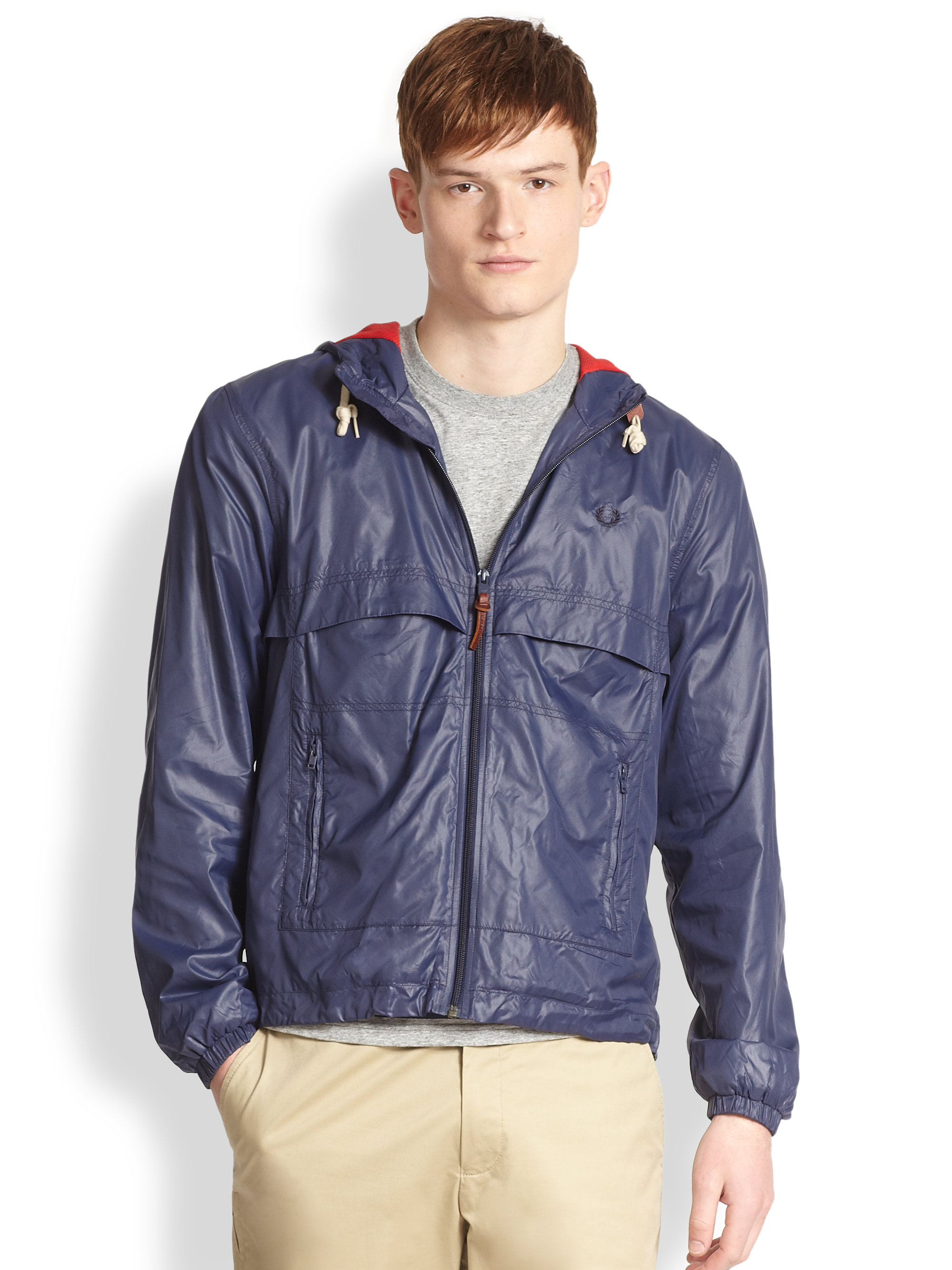 Lyst - Fred Perry Ripstop Zip Jacket in Blue for Men