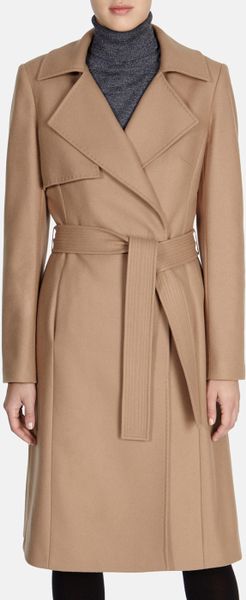 Karen Millen Ultimate Camel Coat in Brown | Lyst