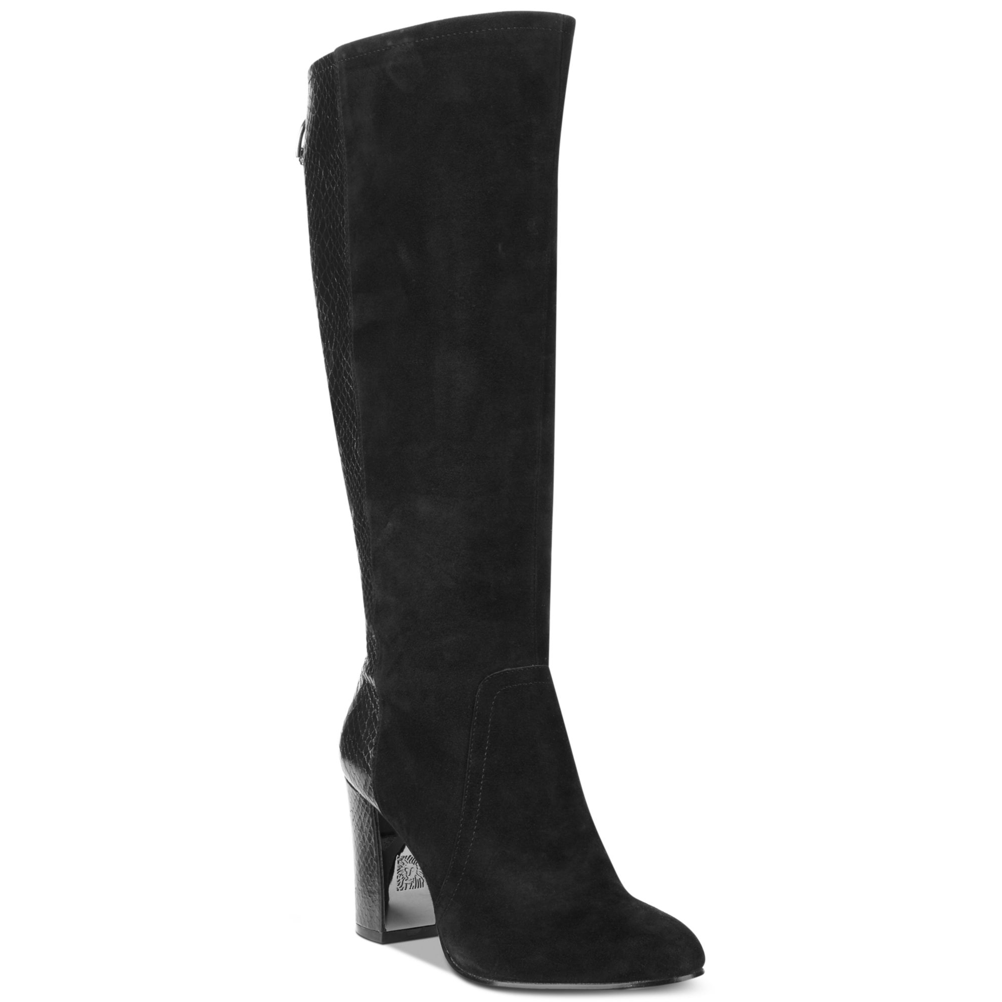 Anne Klein Nilise Tall Shaft Dress Boots in Black (Black Suede) | Lyst
