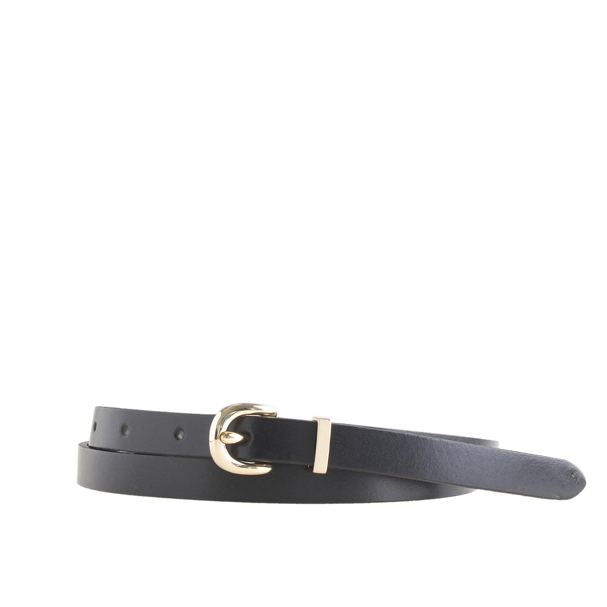 J.crew Skinny Leather Belt in Black Save 17 Lyst