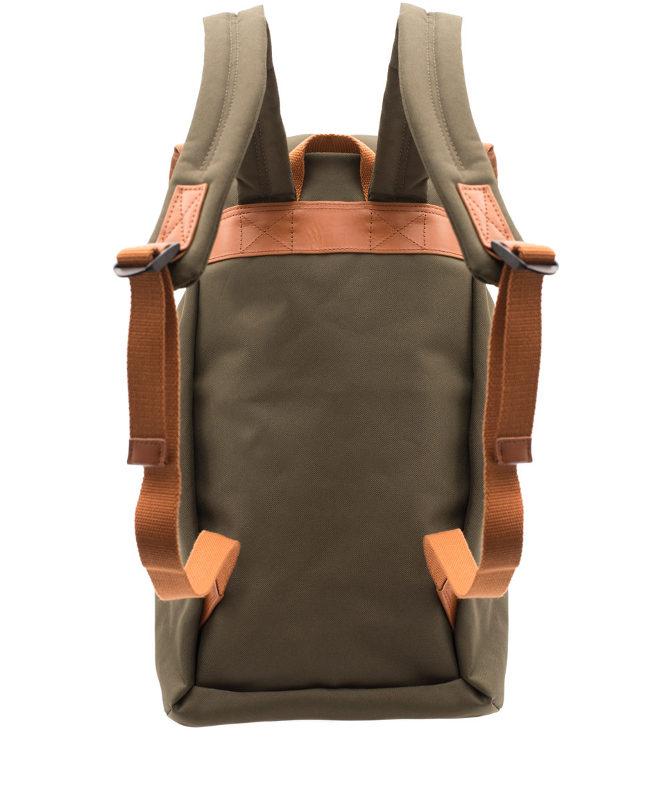 Barbour Olive Lachie Waxed Cotton Backpack in Green for Men Lyst