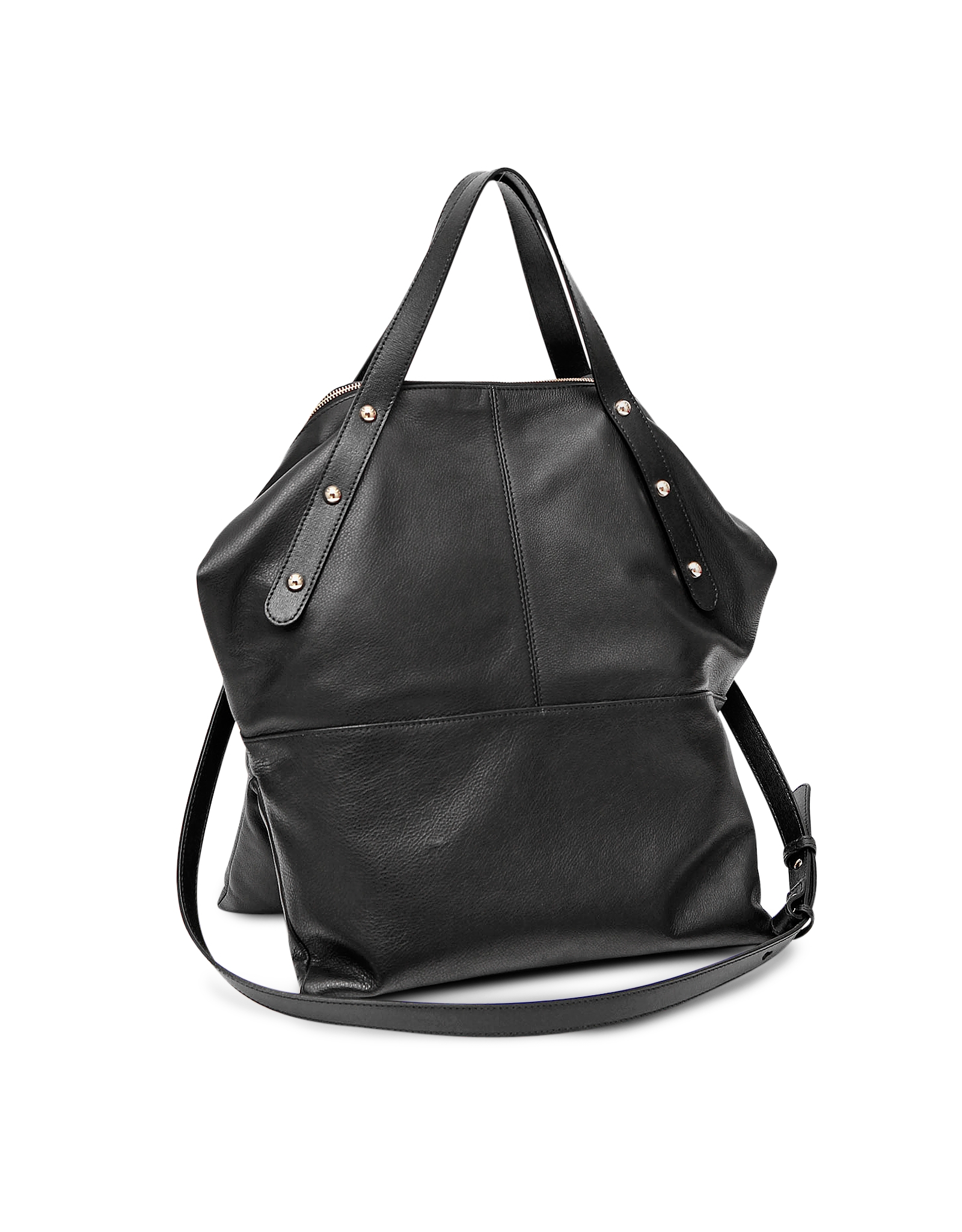 Francesco Biasia Leather Purse Best Image Ccdbb Org Francesco Biasia Iris Large Black Onyx Leather Tote Bag In Lyst
