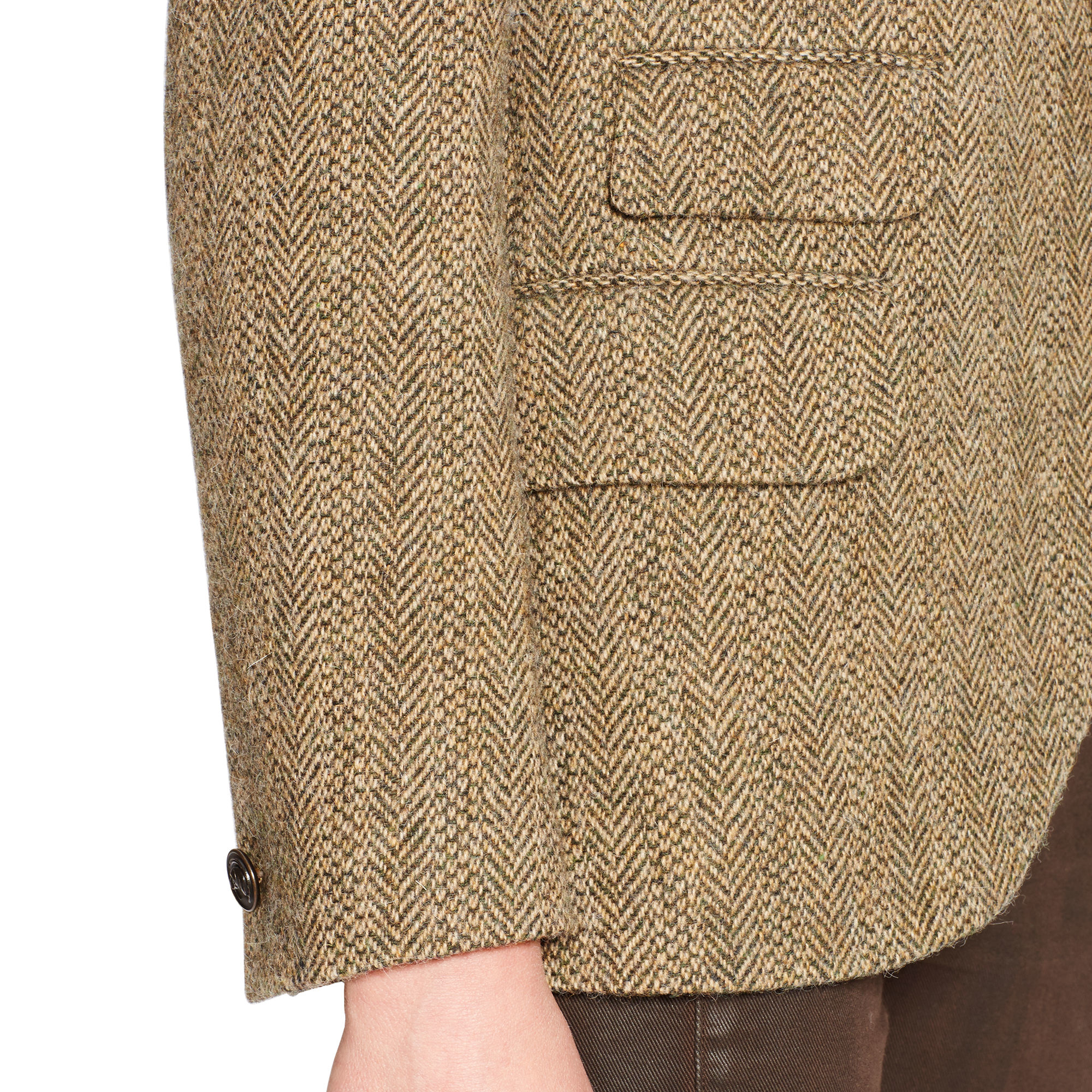 Polo Ralph Lauren Herringbone Tweed Jacket In Brown Lyst