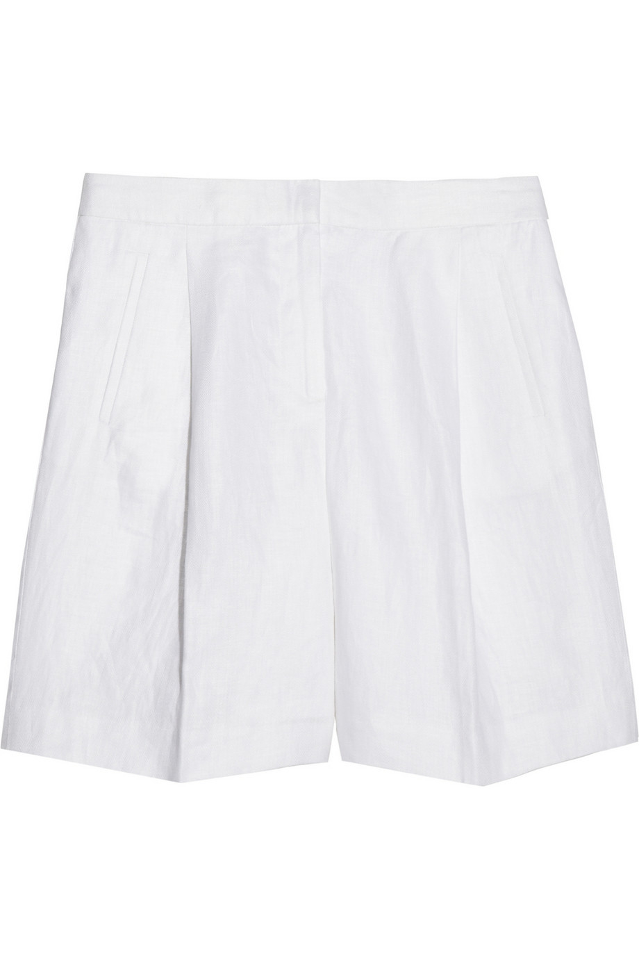 J.crew Collection Linen Bermuda Shorts in White | Lyst