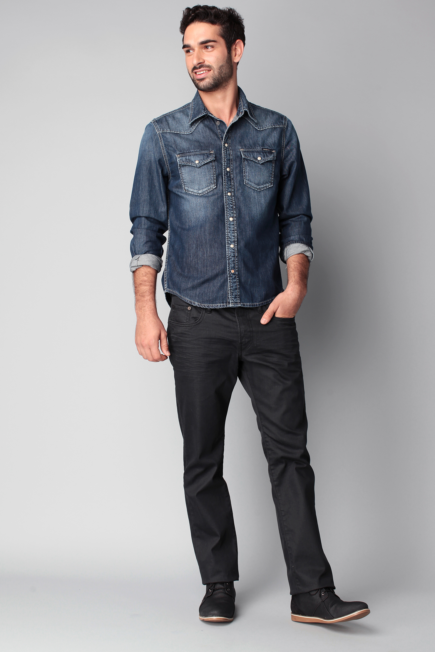 Pepe jeans Long Sleeve Shirt in Blue for Men | Lyst