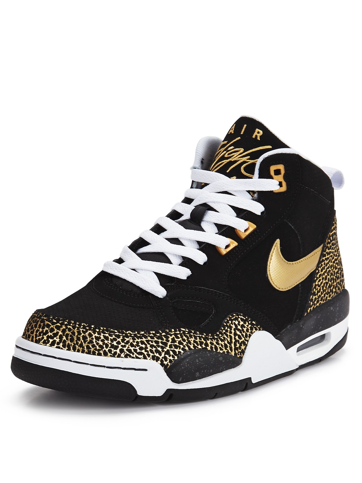 Nike Flight 13 Mid Mens Trainers in Gold for Men (black/gold) | Lyst