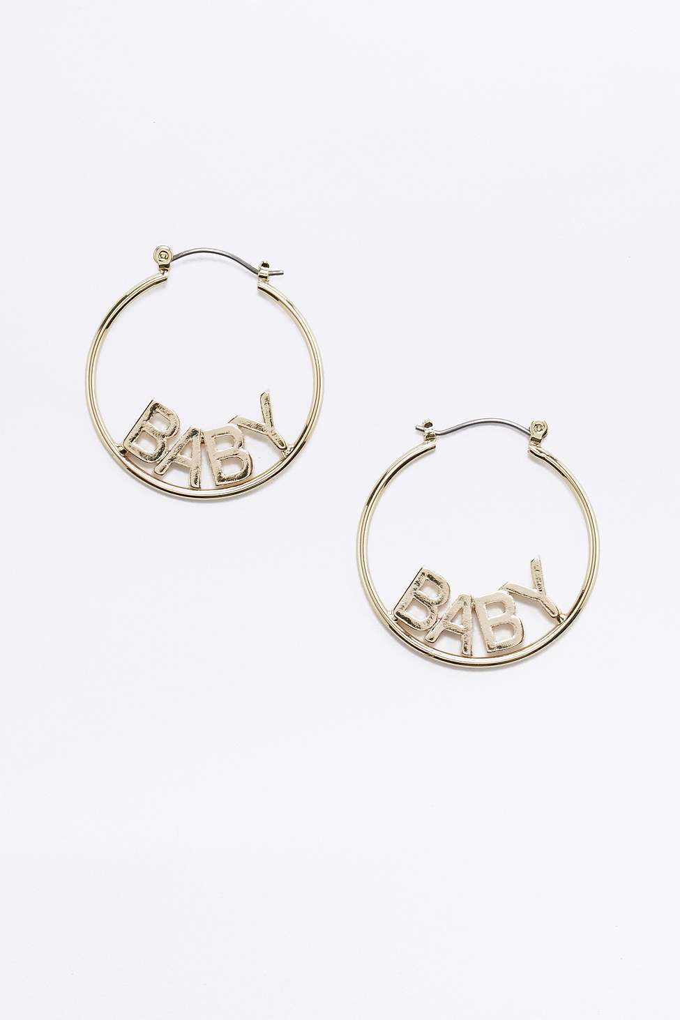 Urban Outers Baby Hoop Earrings In Metallic Lyst Gallery