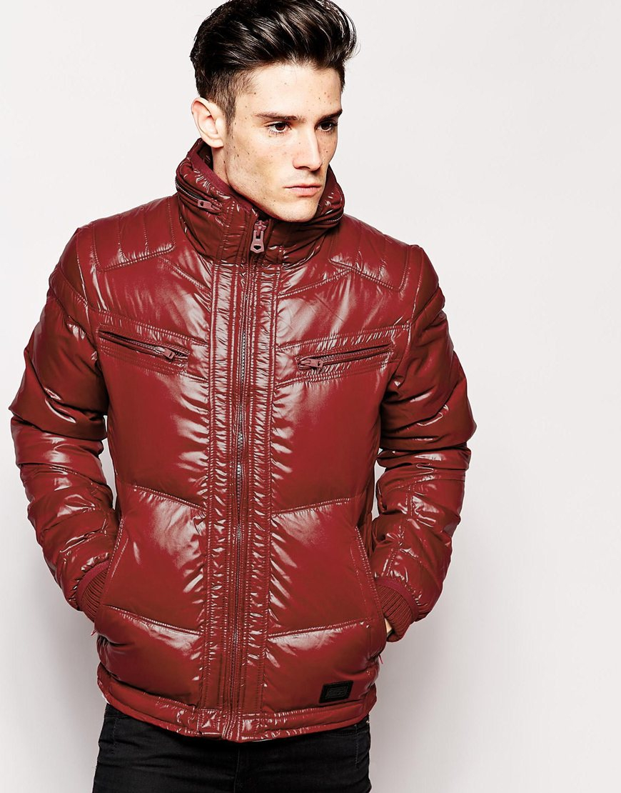DIESEL Padded Jacket in Red for Men Lyst
