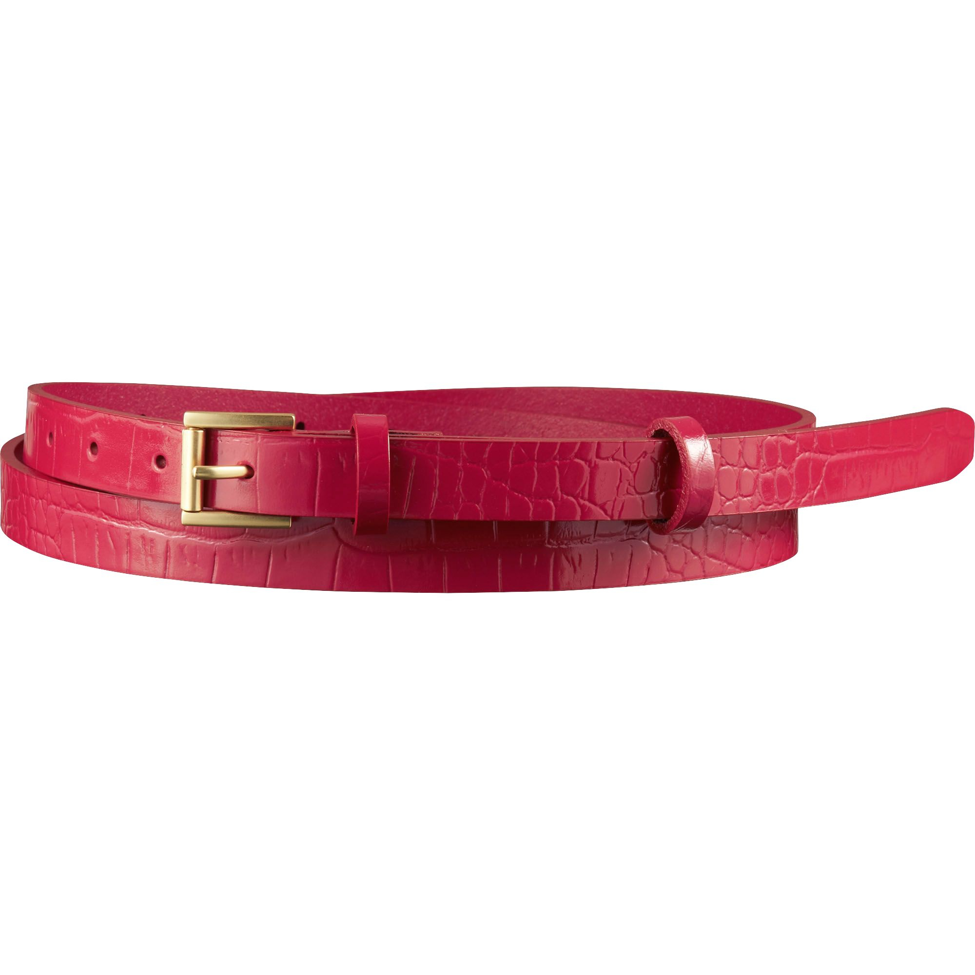 Uniqlo Women Idlf Patent Leather Narrow Belt in Red | Lyst