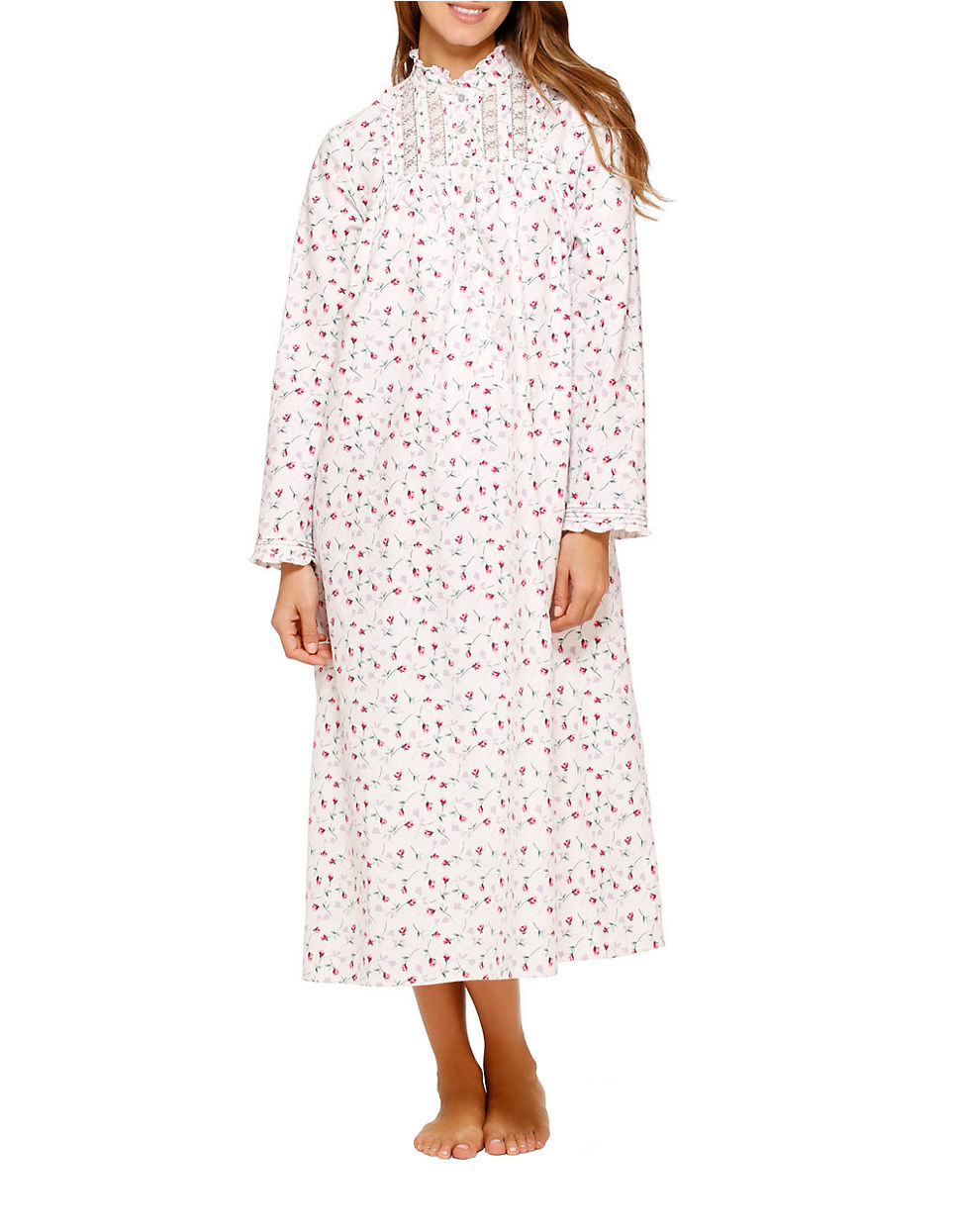 Eileen west Highneck Nightgown in Purple Lyst