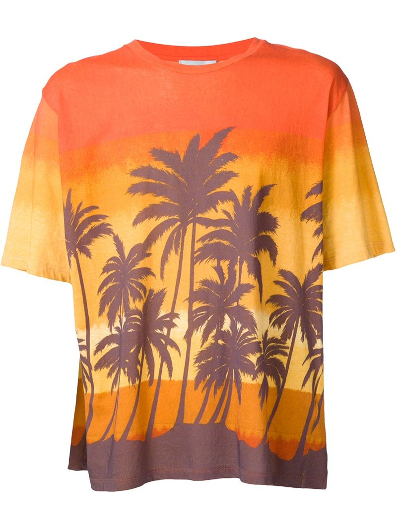 yves saint laurent orange t shirt