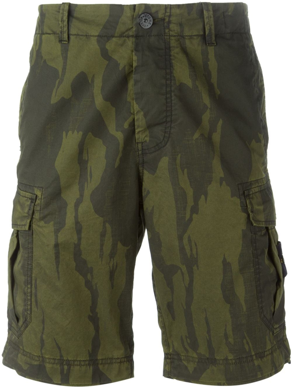 Lyst - Stone Island Camouflage Cargo Shorts in Green for Men