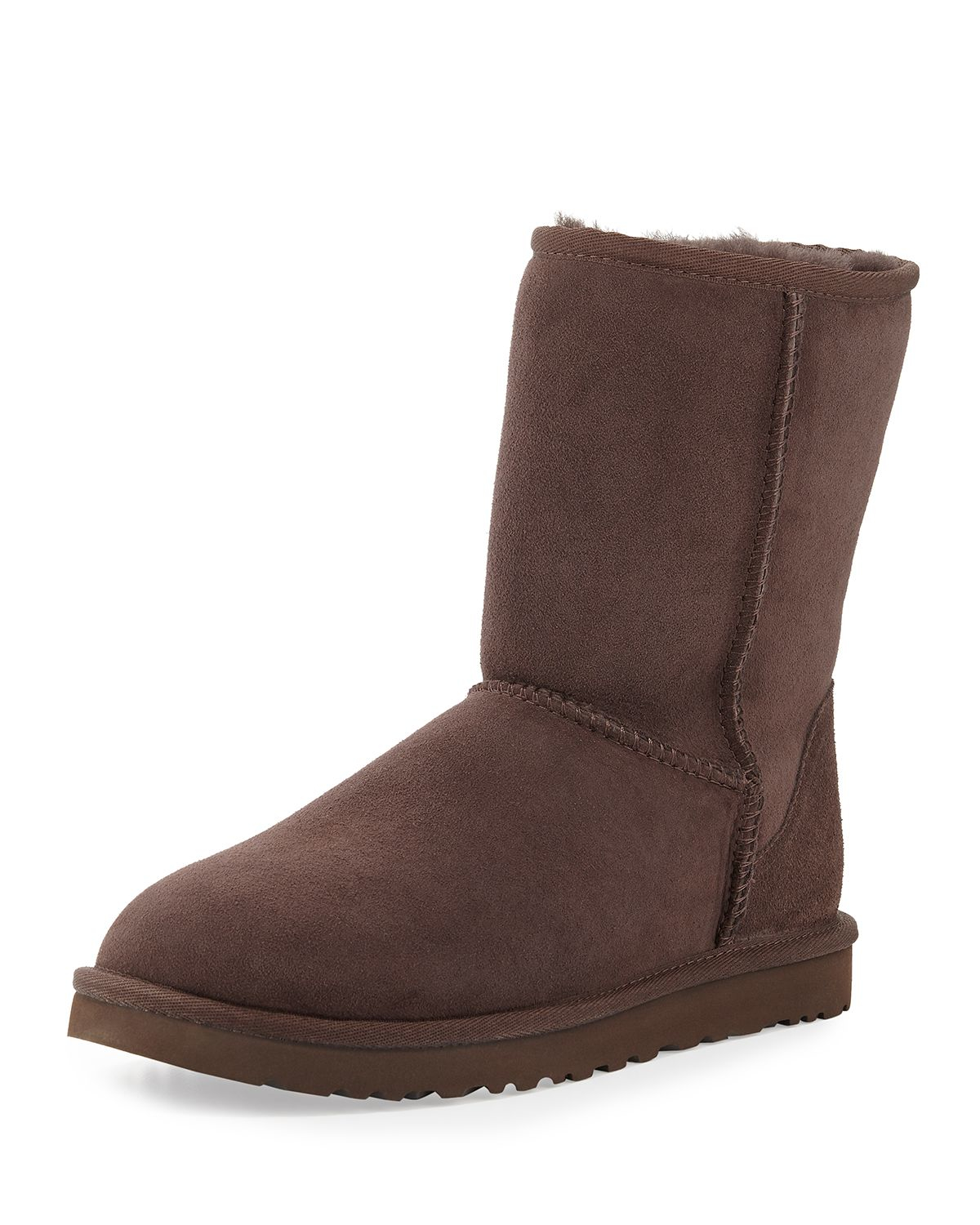 ugg classic short brown leather