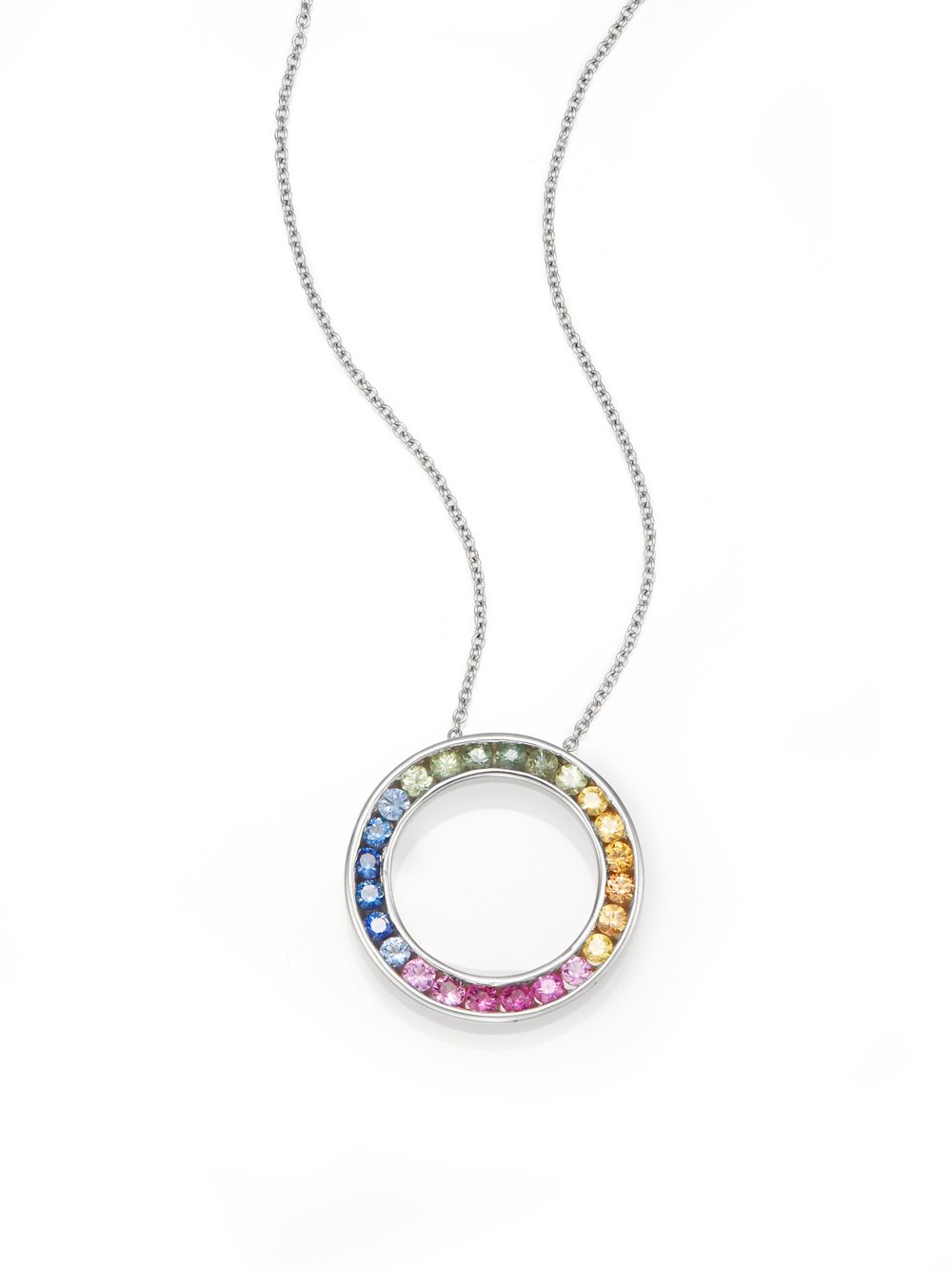 Rainbow pendant gold clearance