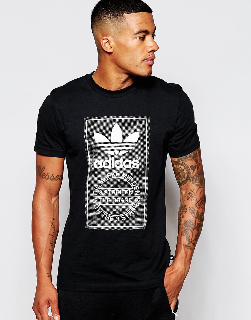 black adidas shirt men