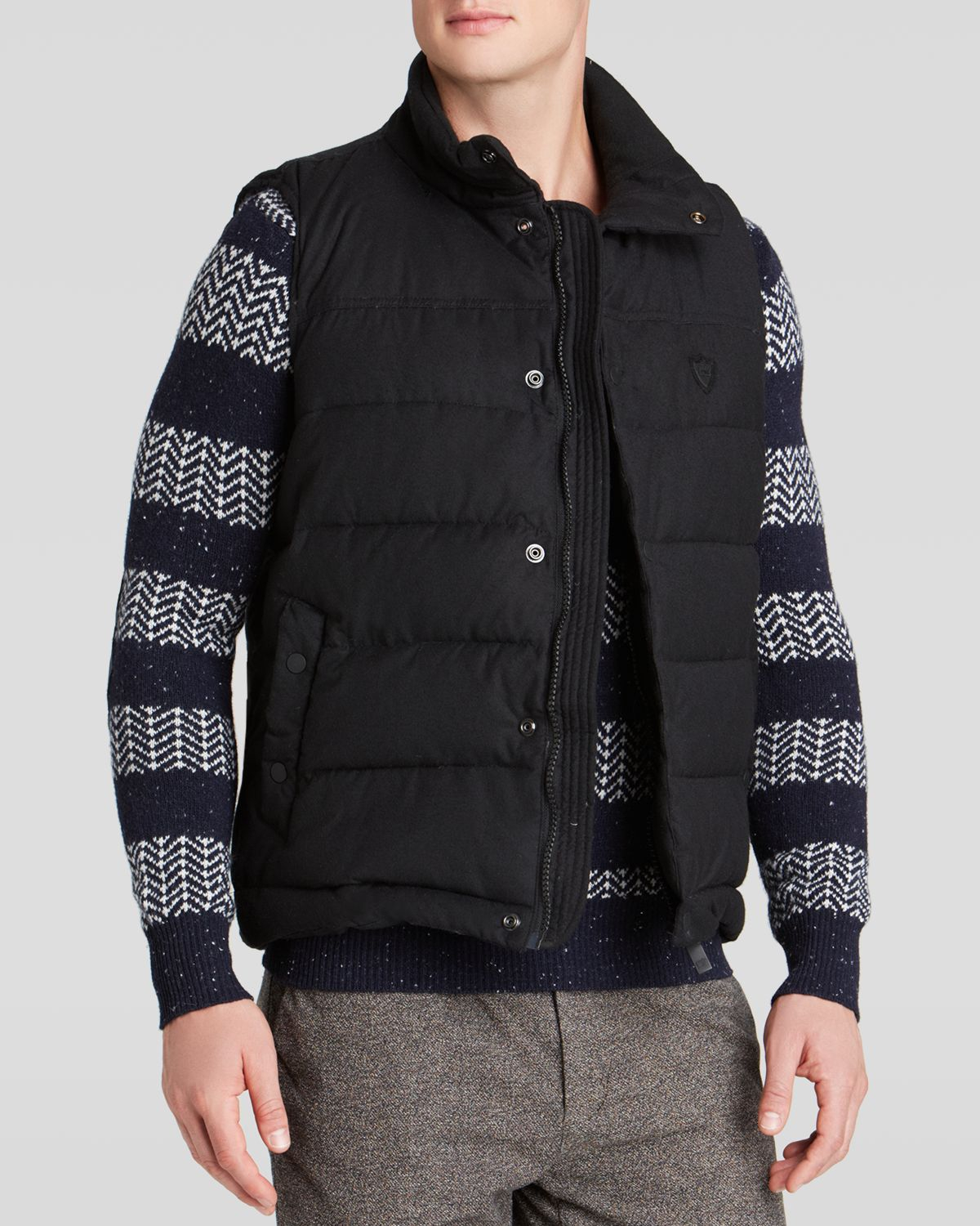 Lyst - Scotch & Soda Quilted Vest in Black for Men