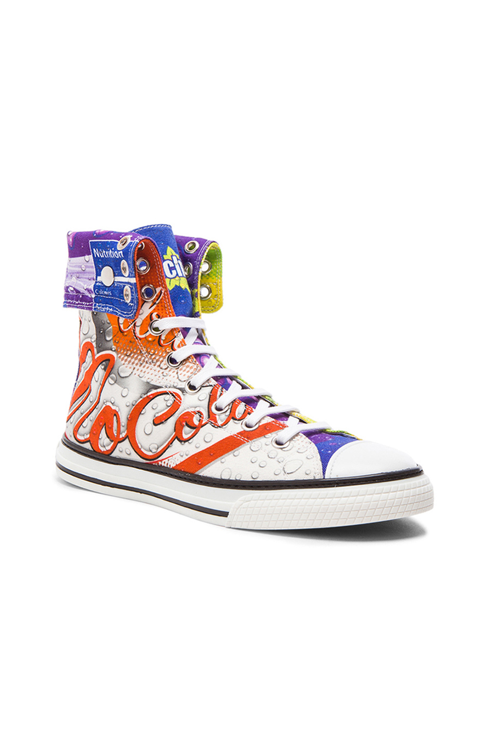 Download Lyst - Moschino Mocola-Print High-Top Sneakers