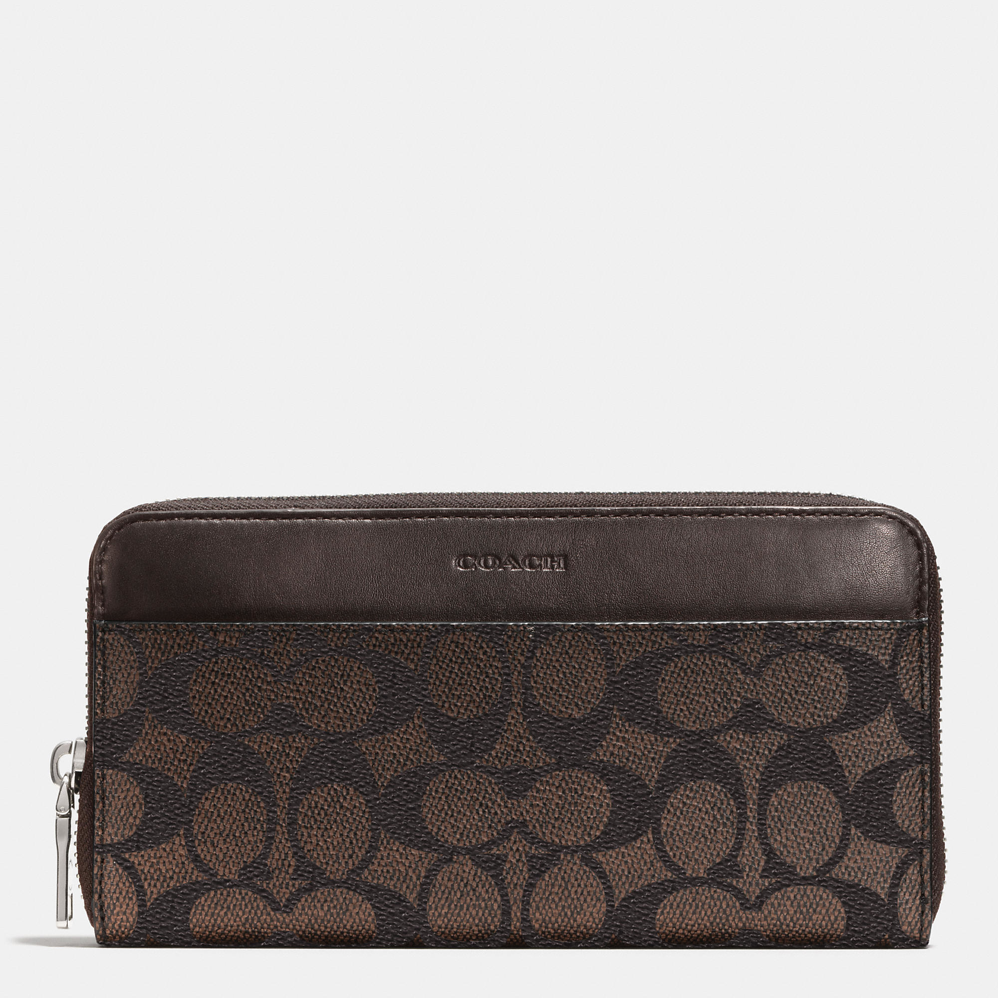 Lyst - Coach Accordion Wallet In Signature Canvas in Brown