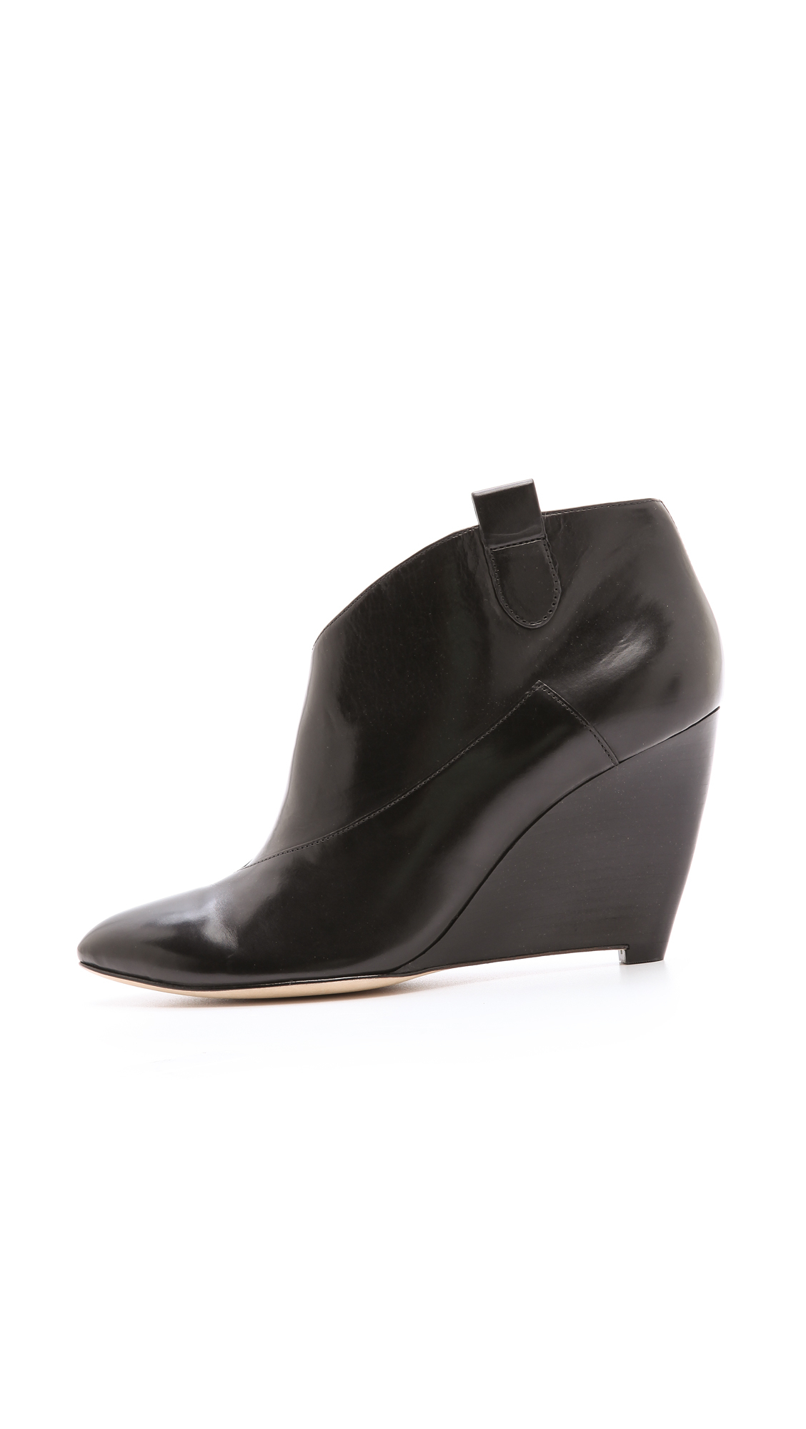 finley flat leather booties